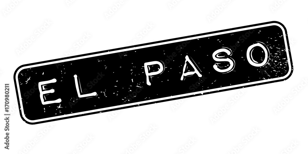 El Paso rubber stamp. Grunge design with dust scratches. Effects can be