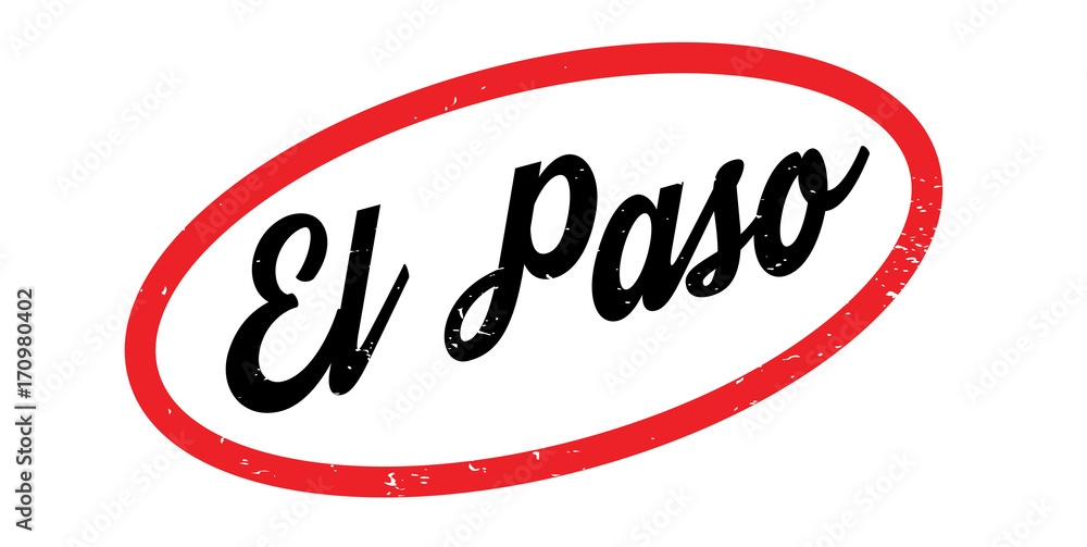 El Paso rubber stamp. Grunge design with dust scratches. Effects can be