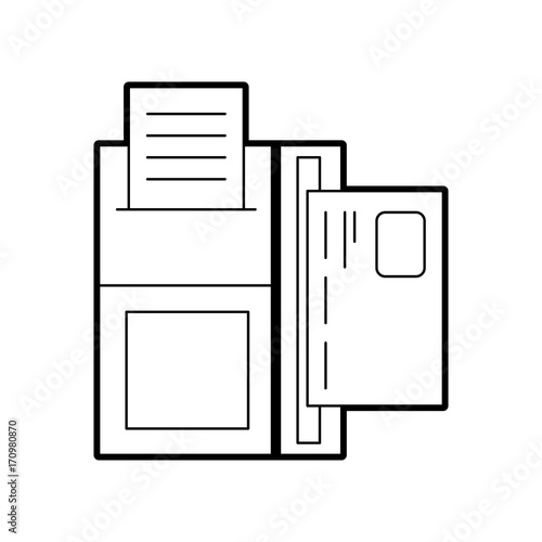 dataphone credit card transaction payment icon vector illustration photo