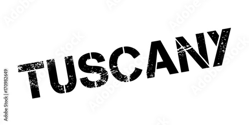Tuscany rubber stamp. Grunge design with dust scratches. Effects can be easily removed for a clean, crisp look. Color is easily changed.