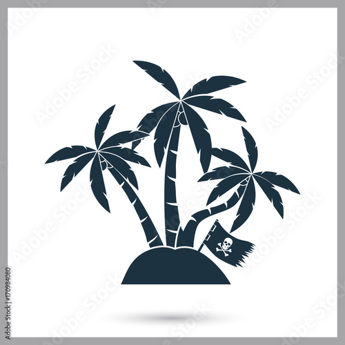 Pirates island simple icon