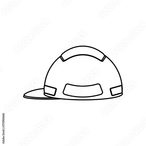 safety helmet icon over white background vector illustration