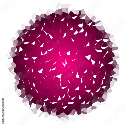 Vector  Purple Mosaic Smalt Majolica Shattered Round Element 