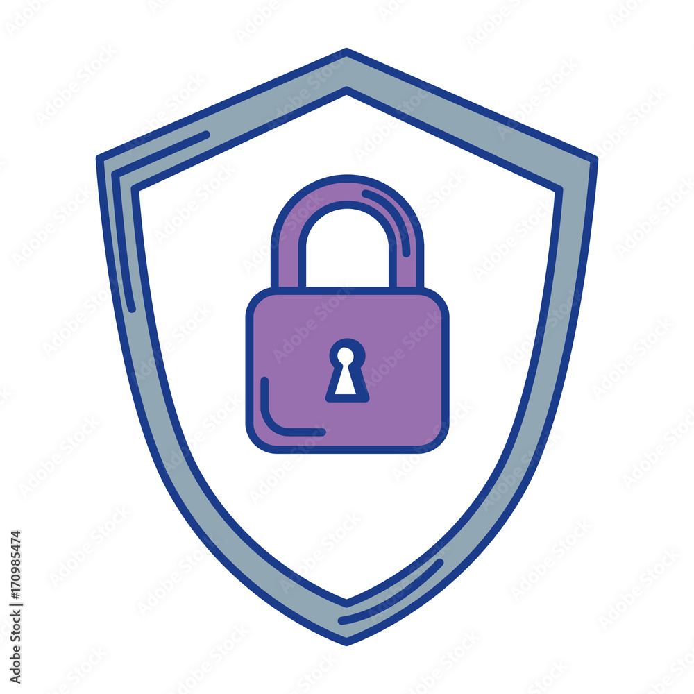 shield with safe padlock isolated icon vector illustration design shield with safe padlock isolated icon vector illustration design