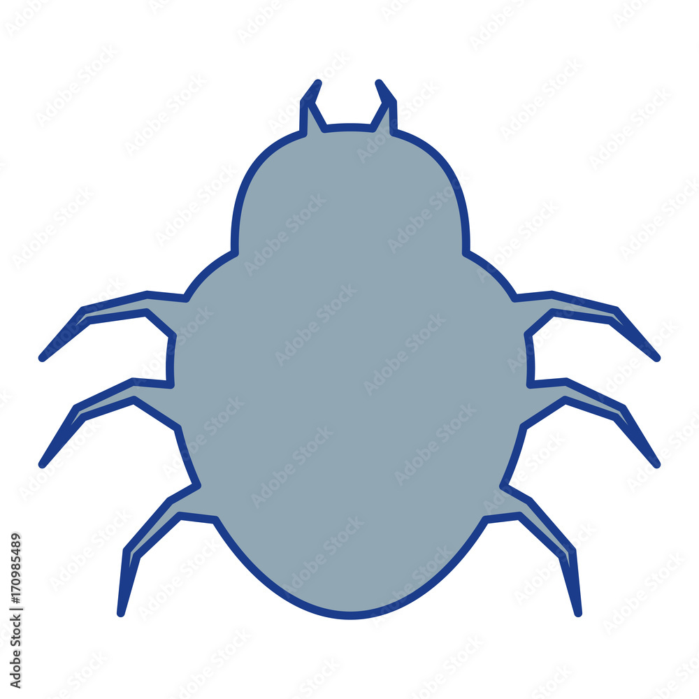 spider virus infection icon vector illustration design