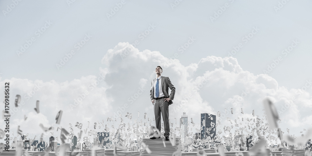 Successful confident businessman in suit. Successful confident businessman in suit.