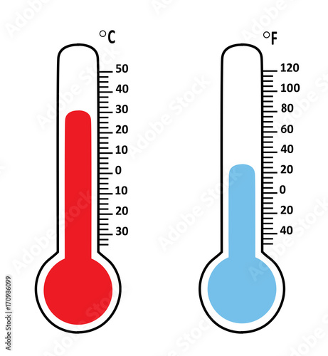 Vector Temperature Thermometers