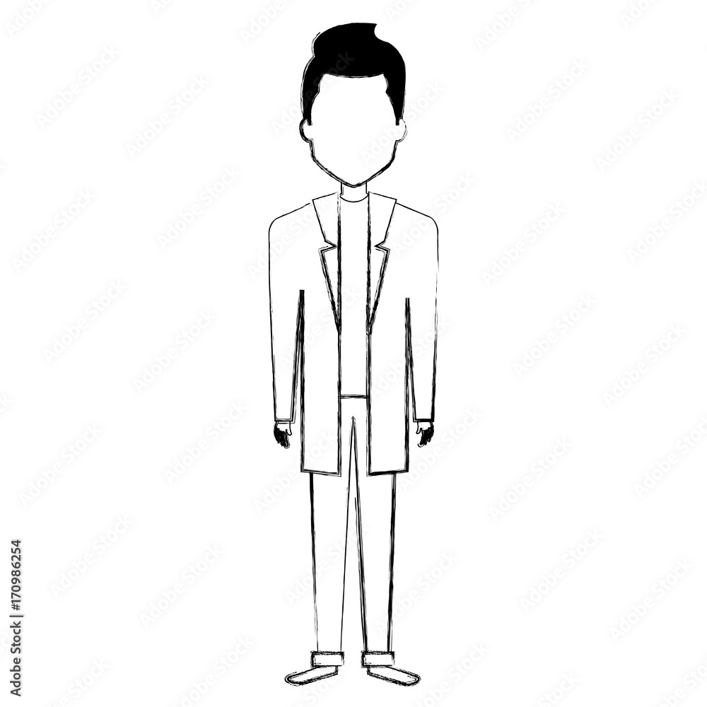 elegant businessman avatar character vector illustration design