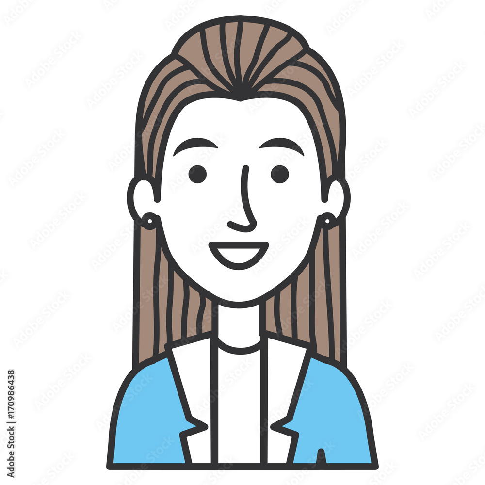 beautiful businesswoman avatar character vector illustration design