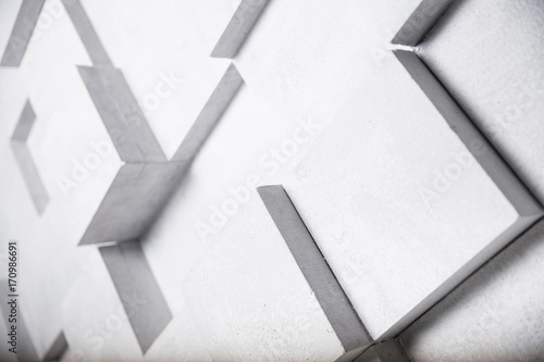 Abstract image of white cubes background.