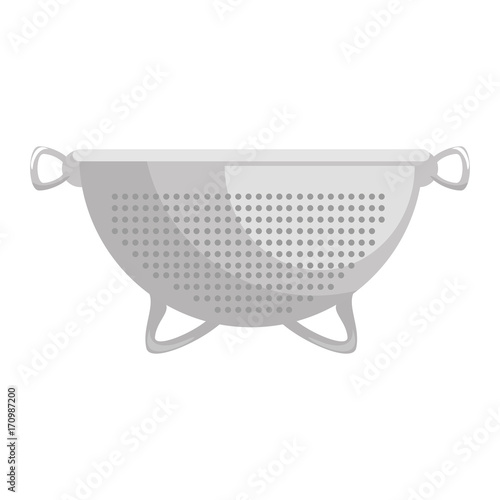 metallic strainer isolated icon vector illustration design