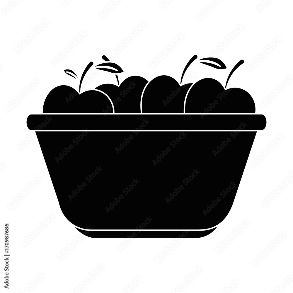 kitchen plastic bowl with apples vector illustration design kitchen plastic bowl with apples vector illustration design