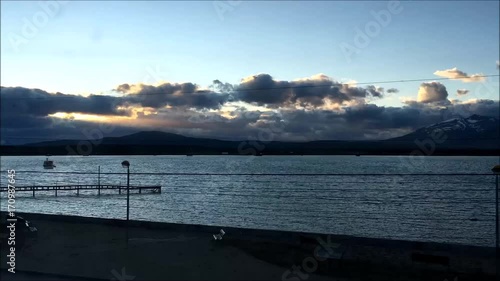Sunset time lapse in Puerto Natales Chile