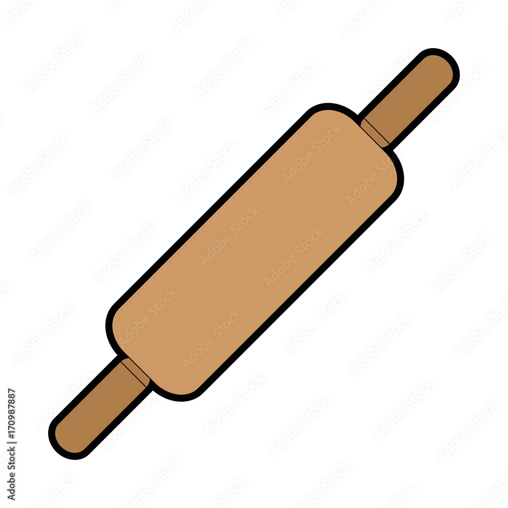 wooden roll pastry icon vector illustration design wooden roll pastry icon vector illustration design