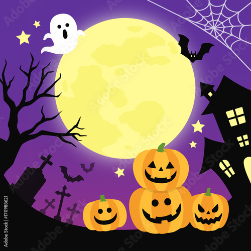 ハロウィン　イラスト　背景
