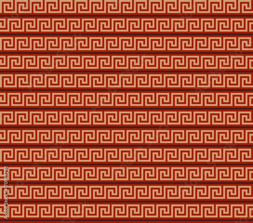 Ancient Greek Decorative Seamless Pattern Meander - Abstract Vector  Repeated Motif 