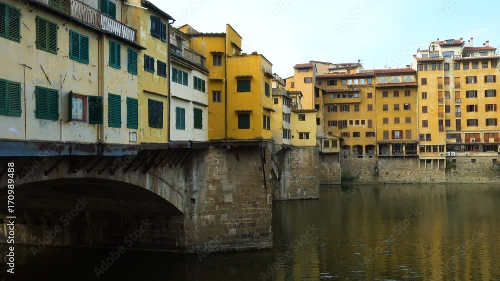 view of Arno river bridges at the Florence view of Arno river bridges at the Florence