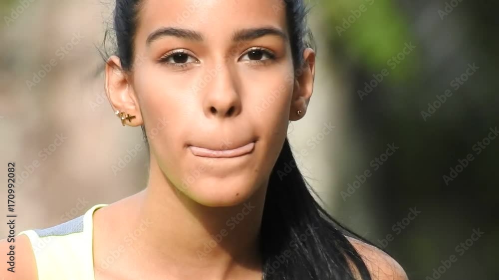 Girl Blowing A Kiss And Winking Girl Blowing A Kiss And Winking