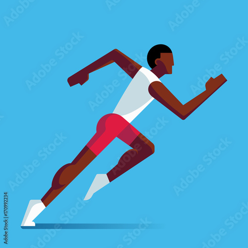 Running athlete illustration