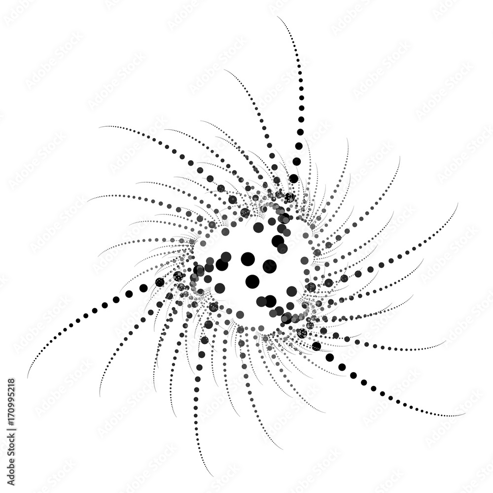 Flat Vector Computer Generated L-system Dotted Tentacles Creature Fractal - Generative Art Flat Vector Computer Generated L-system Dotted Tentacles Creature Fractal - Generative Art