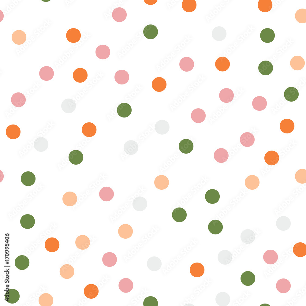 Colorful polka dots seamless pattern on black 14 background. Overwhelming classic colorful polka dots textile pattern. Seamless scattered confetti fall chaotic decor. Abstract vector illustration. Colorful polka dots seamless pattern on black 14 background. Overwhelming classic colorful polka dots textile pattern. Seamless scattered confetti fall chaotic decor. Abstract vector illustration.