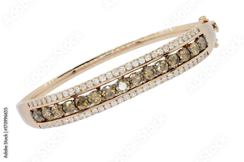 bracelet with diamonds and precious gems for wedding