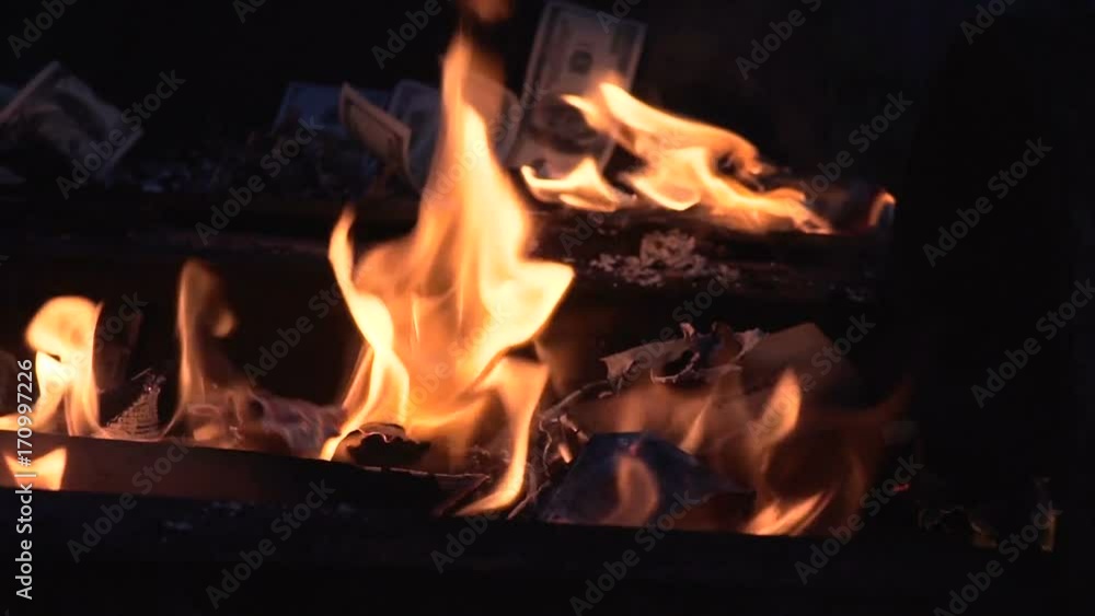burning one hundred dollar bill slow motion burning one hundred dollar bill slow motion