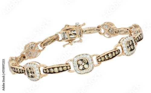 gold bracelet with diamonds bangel photo