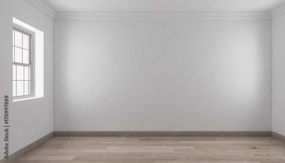 Small Room with Empty Walls and a Single Hung Window Small Room with Empty Walls and a Single Hung Window