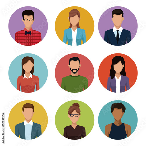 People round icons