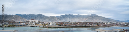 lhasa city panorama