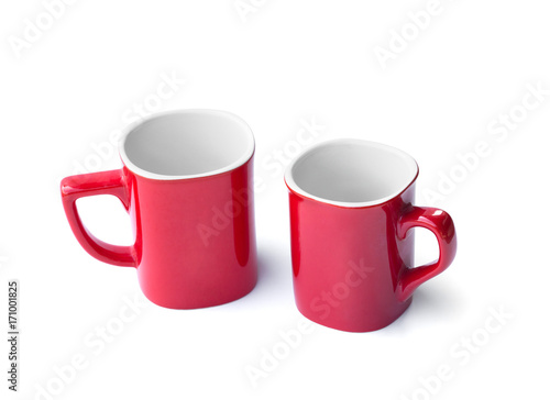 Wallpaper Mural red coffee cup with simple design isolated on white background Torontodigital.ca