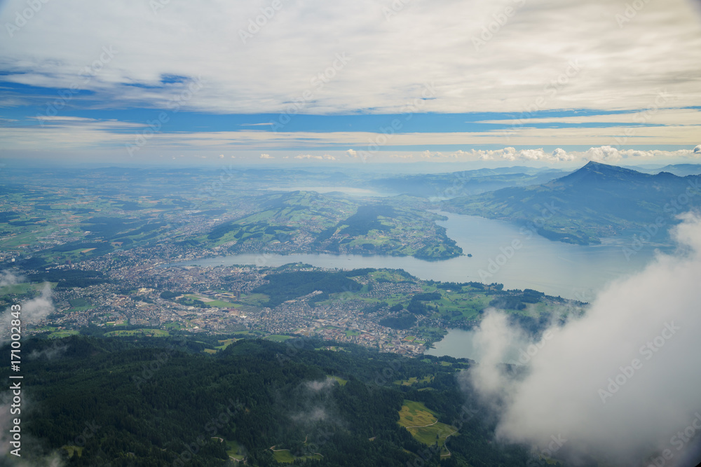 Awesome landscape over Mount Pilatus