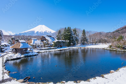 Fuji mountain from Oshino village,Japan.
