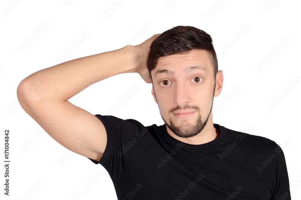 Young man worried. Young man worried.
