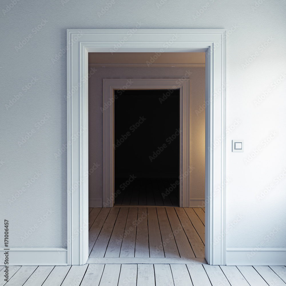 Naklejka premium home doorway interior