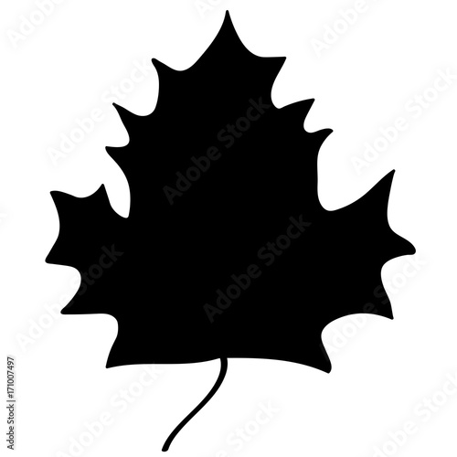 Maple leaf black silhouette sign 4.08