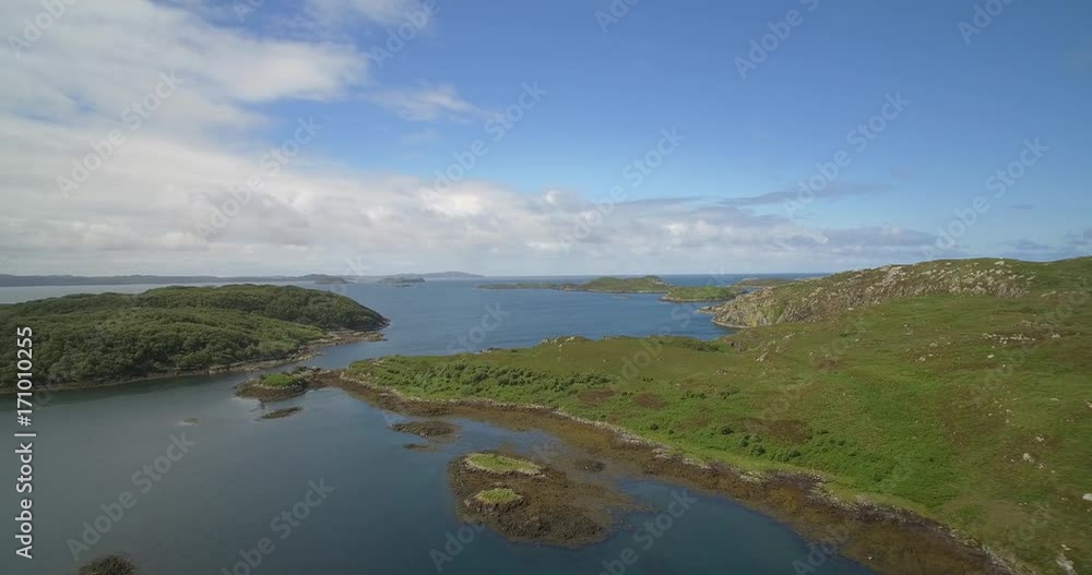 Aerial, Lots Of Scottish Lakes, West Scotland - Native Version Aerial, Lots Of Scottish Lakes, West Scotland - Native Version