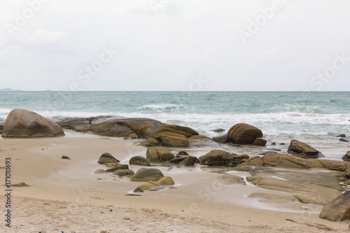 landscape rock on the beach