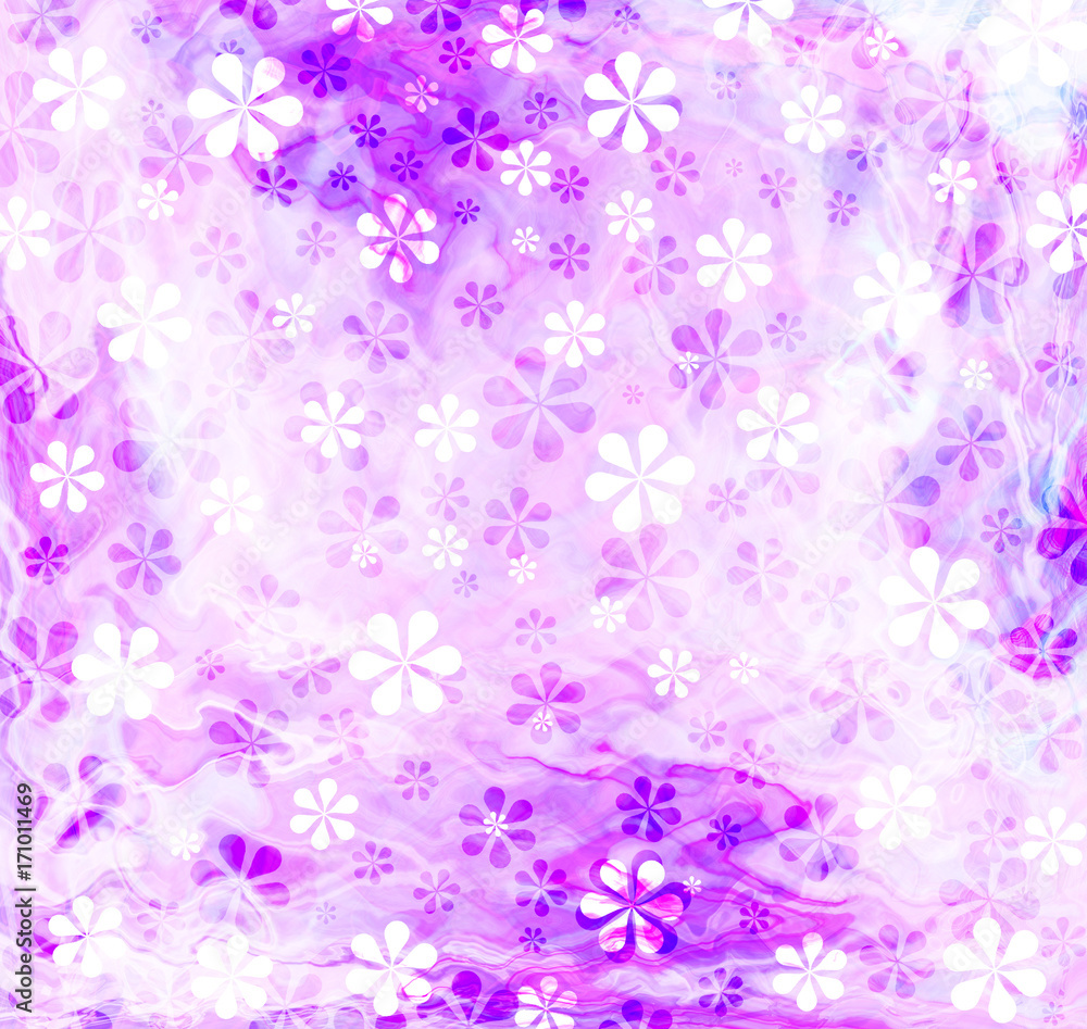 Abstract floral marbled background
