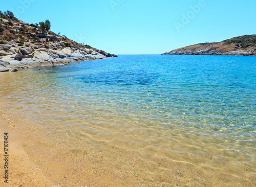 Summer sea coast  Halkidiki  Greece .