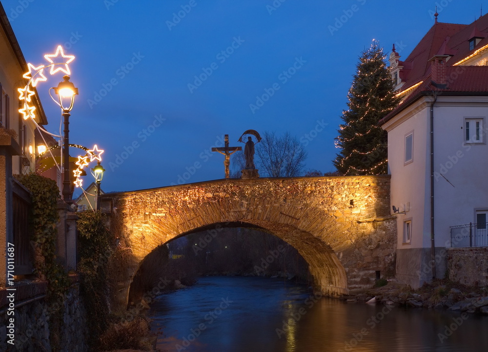 Fotografie Wolfsberg, Fleischbrücke zur Adventzeit