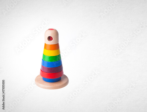 toy or baby pyramid toy on a background.