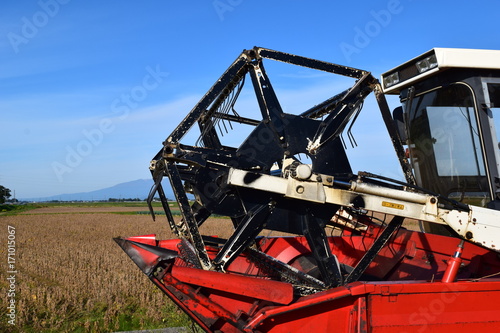 大豆収穫用農業機械