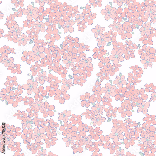 cute flowers seamless vector pattern