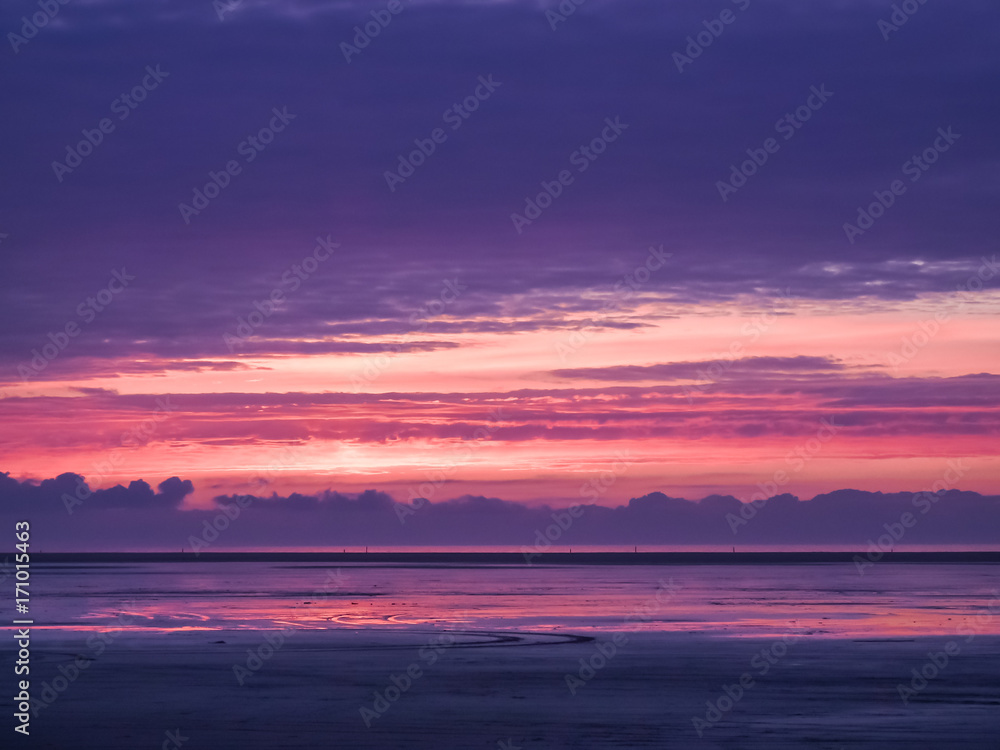 Sunset on the Wadden Sea
