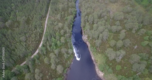 Aerial, Loch Beinn A' Mheadhoin At Glen Affric, Scotland - Native Version photo