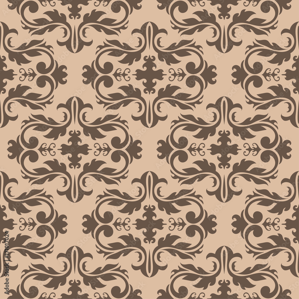 Seamless beige pattern with wallpaper ornaments Seamless beige pattern with wallpaper ornaments