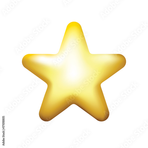 Star vector icon  rank  gold favorite web symbol