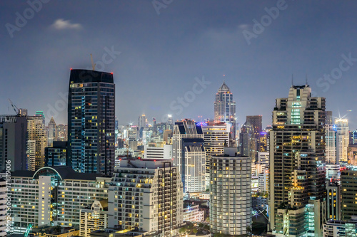 Night view of capital city buildings © sky studio